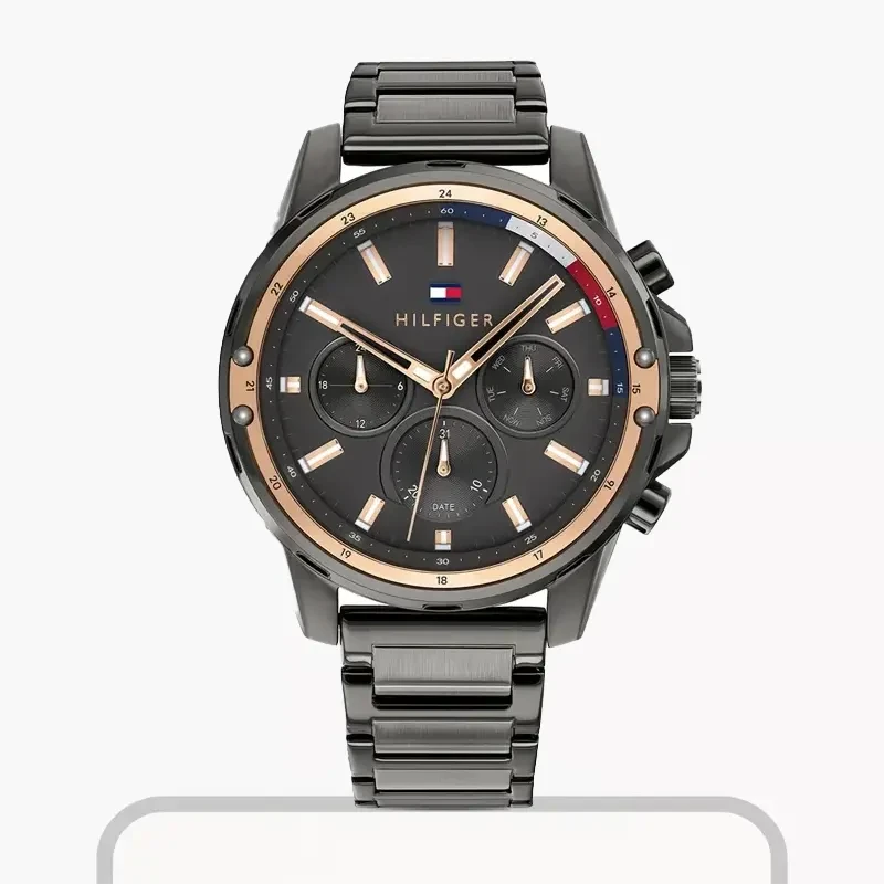 Tommy Hilfiger Mason Chronograph Black Dial Men's Watch- 1791790